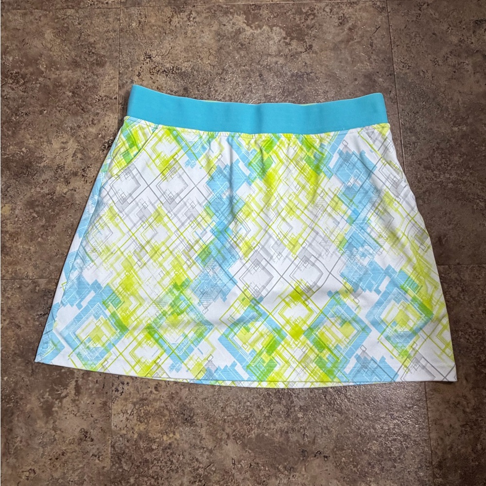 Callaway Women's Mini Skirt in Blue and Green Plaid